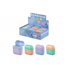 Точилка пласт. 2 отверстия с контейнером, Case Duo, Pastel Bloom ассорти