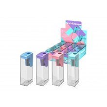 Точилка пласт. 1 отделение с контейнером City, Pastel, ассорти