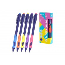 Ручка шар. ErgoLine Kids Stick&Grip Neon 0.5, Super Glide Technology,синий