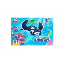 Альбом 24л А4, 100г/м,  Zoo Скат на скрепке