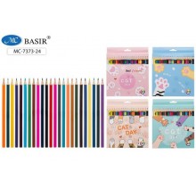 Карандаши 24 цв. ЛАПКИ деревянные,шестигранные