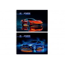 Альбом 40л А4 СКОРОСТНЫЕ АВТОМОБИЛИ 2 гребень