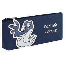 Пенал ГОЛУБЬ В ШОКЕ 21*3,5*8СМ полиэстер
