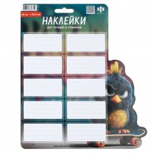 Наклейки бумажные для подписи 5л 213*248мм ПТЕНЕЦ НА СКЕЙТЕ